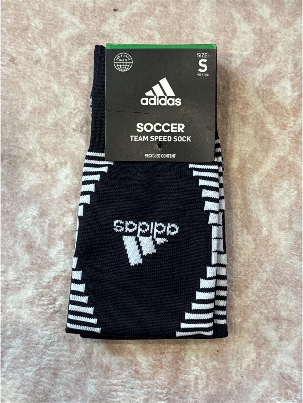 Adidas Soccer Socks Team Speed Black White Aeroready Unisex OTC NWT Small